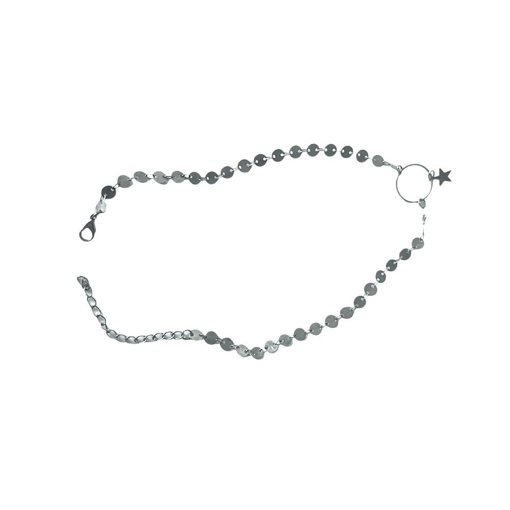 SILVER STAR CHOKER NECKLACE